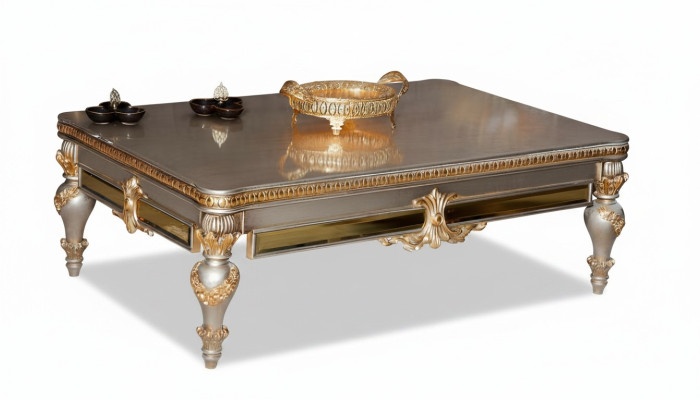 Mesa de café Mesa Mesas de centro Mesa de madera Diseño Lujo Mesa auxiliar 130x80