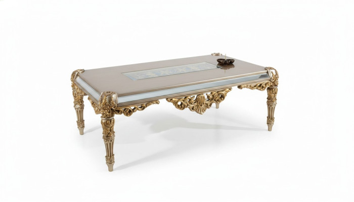 Mesa de centro clásica Mesa auxiliar de madera Mesa de sala de estar Mueble de madera Mesas de madera