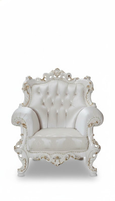 Diseño de sillón Chesterfield tapizado en tela de lujo sofá 1 plaza Real