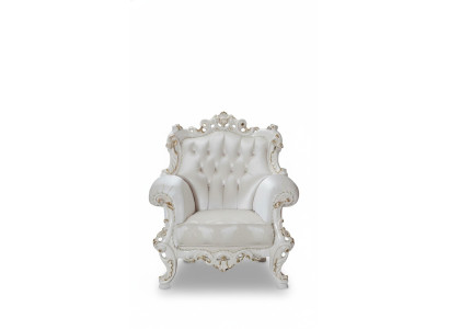 Diseño de sillón Chesterfield tapizado en tela de lujo sofá 1 plaza Real