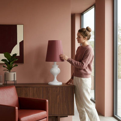 Lámpara de mesa de salón diseño luz lámparas lujo nueva rojo