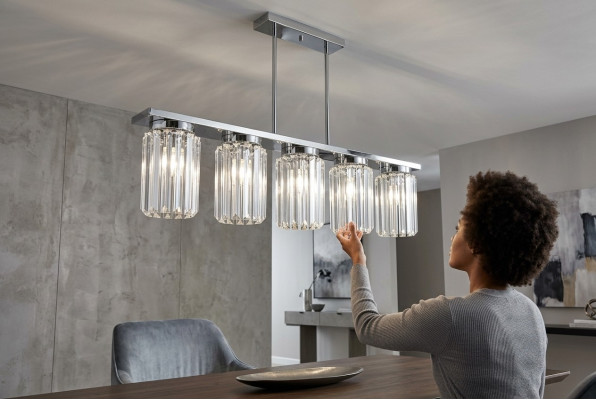 Candelabro nuevo gris lámpara de techo de salón lámpara colgante decoración