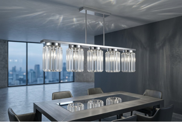 Candelabro nuevo gris lámpara de techo de salón lámpara colgante decoración