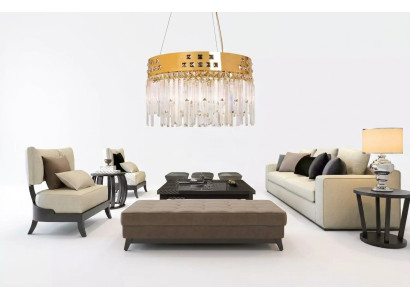 Hermosos candelabros de bronce y cristal nuevos lámpara de araña sala de estar lujo dorado.