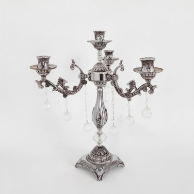 Lámpara de mesa Lámpara de noche Lámpara de lujo Lámpara de sala de estar plateada