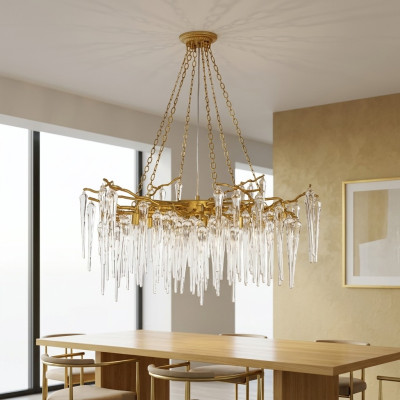 Lámpara de techo Sala de estar Lámpara de techo Lámpara de cristal Lámpara Estilo oro