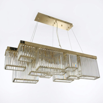 Comedor Mesa Candelabro Candelabro Estilo Lámpara de araña Sala de estar Lujo oro