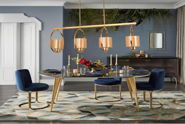 Lámpara de techo Luces de techo Lámpara Luz Lámpara Lustre Cristal Lujo Comedor