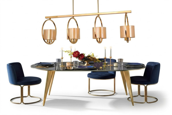 Lámpara de techo Luces de techo Lámpara Luz Lámpara Lustre Cristal Lujo Comedor
