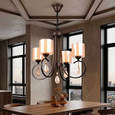 Lámpara de techo colgante de diseño moderno Dorado Sala de estar Cristal nuevo