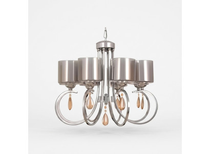 Lámpara de techo de vidrio hermosa luces lámparas lámparas sala de estar candelabros de lujo plateados