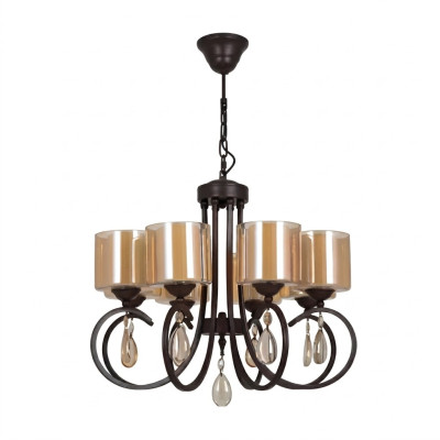 Lámpara de techo de salón, lámpara colgante, luminaria de techo de vidrio, candelabro de lujo 66x70.
