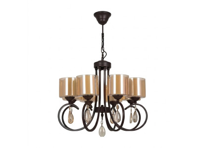 Lámpara de techo de salón, lámpara colgante, luminaria de techo de vidrio, candelabro de lujo 66x70.