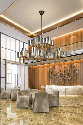 Diseño lámparas 95x120 candelabro Hermoso sala de estar Luz Lujo Lámpara de cristal