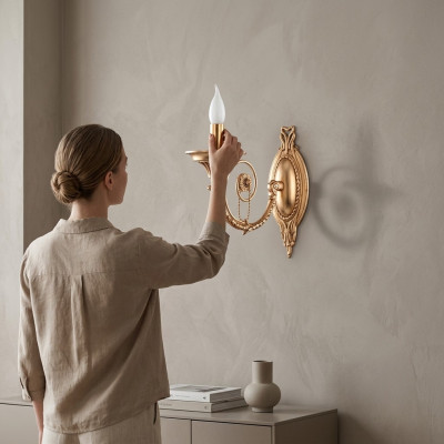 Aplique de pared Estilo Moderno Material Latón Sala de estar Nuevo