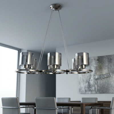 Lámpara de techo de lujo, hermoso candelabro de cristal para sala de estar.