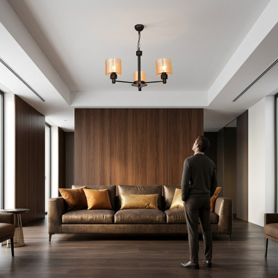 Lámpara de techo lámpara de techo lustre de vidrio lustre de lujo sala de estar