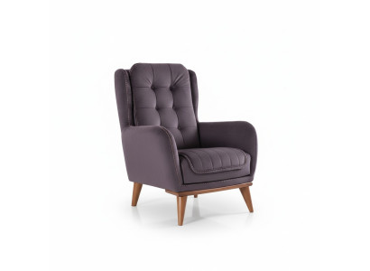 Sillón Chesterfield Relax Club Sofá de una Plaza Sofá Tapizado en Marrón.