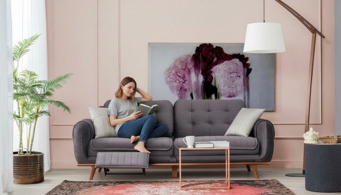 Sofá de tres plazas, sofá, muebles tapizados, sofás multifunción, sofás de 216 cm.