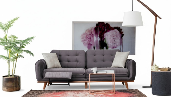 Sofá de tres plazas, sofá, muebles tapizados, sofás multifunción, sofás de 216 cm.