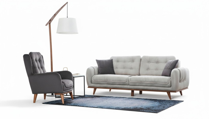 Sofá sofá 3 + 1 asiento conjunto de sofás Sofás mullidos Muebles grupo