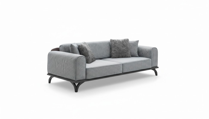 Sofá de tres plazas 227 cm Sofá Sofás Tapicería Muebles Textil Tela