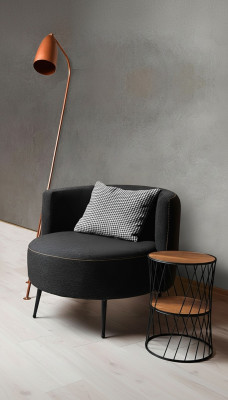 Sillón moderno negro, Sillón de salón, Sillón club, nuevo.