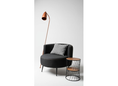 Sillón moderno negro, Sillón de salón, Sillón club, nuevo.