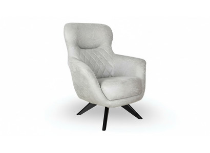Sillón color blanco cómodo de firmeza intermedia lujoso para la sala de estar, nuevo.