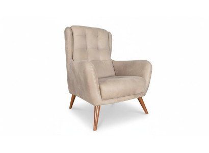 Chesterfield sillón Club sofá de una plaza sofá tapizado muebles beige relax nuevo.