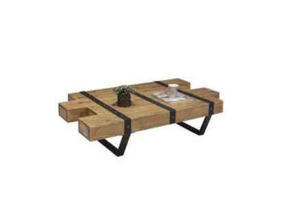 Mesa de centro Loft de diseño Muebles Mesa 130x80 Mesa de madera para sala de estar Mesas de centro