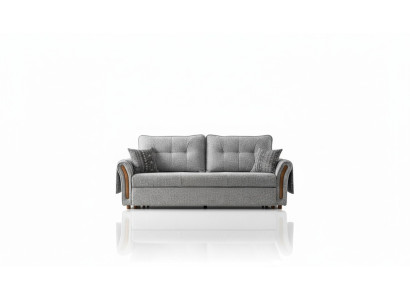 Stilvolles 3-Sitzer Sofa mit Holzarmlehnen Modernes Design für Ihr Zuhause