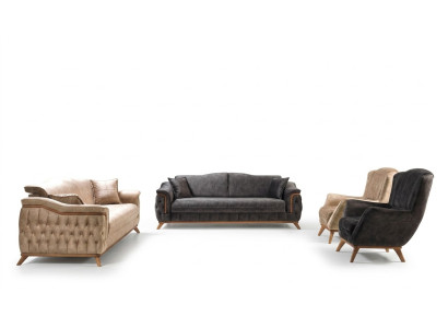 Set 4 tlg Sofagarnitur 3311 Sitzer Garnitur Sofa Modern Design Sofas