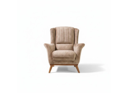 Sessel Wohnzimmer Luxus Möbel Modern Designe Beige Einsitzer Relax Club