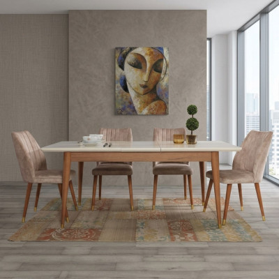 Mesa de comedor Comedor Estilo Diseño moderno Mesa Madera Muebles Lujo Mesas