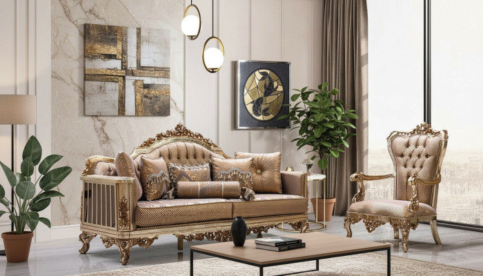 Conjunto de sala Sofá 3+1 plazas Sofá Clásico Sofás