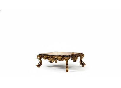 Mesa de centro de madera Mesa Sala de estar Diseño clásico de lujo Mesa de madera 119x91cm