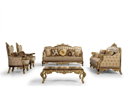 Conjunto de sofá clásico, mesa de centro, sillón, sofá de 5 piezas Chesterfield muebles