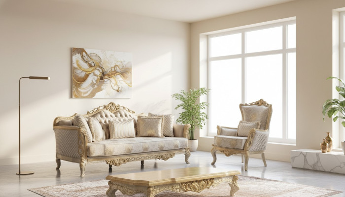 Sofá real conjunto de sala de estar silla de mesa de café 3 + 1 mesa