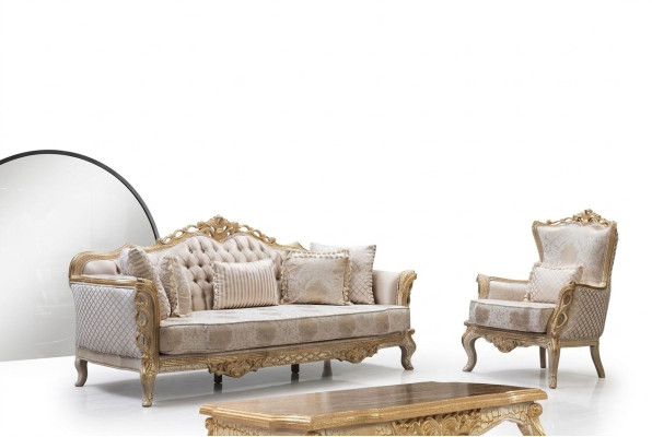 Sofá real conjunto de sala de estar silla de mesa de café 3 + 1 mesa