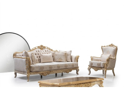 Sofá real conjunto de sala de estar silla de mesa de café 3 + 1 mesa
