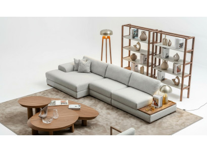 Sofá sofá tapicería muebles salón gris conjunto de esquina de sofá suave.
