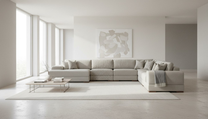 Sofá esquinero en forma de U Sala de estar Sofá Diseño Muebles modernos 150x425x320