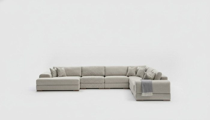 Sofá esquinero en forma de U Sala de estar Sofá Diseño Muebles modernos 150x425x320