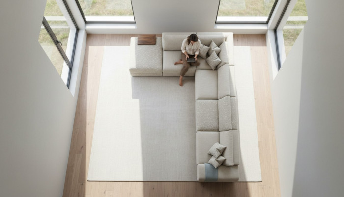Sofá Estilo italiano Muebles Sofá en esquina Sofá en forma de L Sofá de salón Esquina de sofá