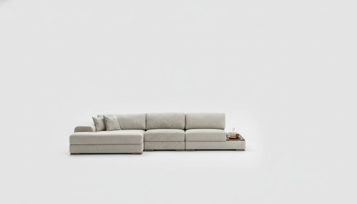 Sofá esquinero sofá sofá en forma de L salón de lujo diseño moderno muebles textiles