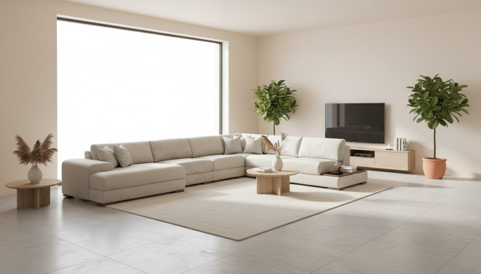 Sofá sofá sala de estar sofá de esquina Diseño moderno Muebles en forma de U Sofá de tela