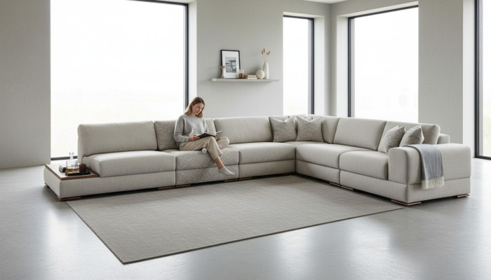 Sofá de esquina sofá tapizado Salón de lujo Sofá sofá moderno Nuevo muebles