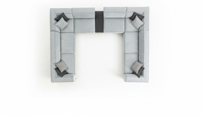 Sofá en forma de U para sala de estar, muebles lujosos modernos, sofá grande, sofá de esquina.