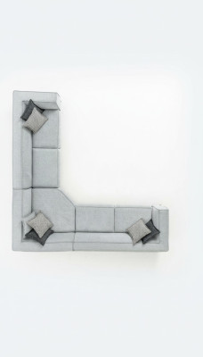 Sofá esquinero en forma de L, sofá tapizado, muebles para sala de estar 340x340, sofás esquineros.